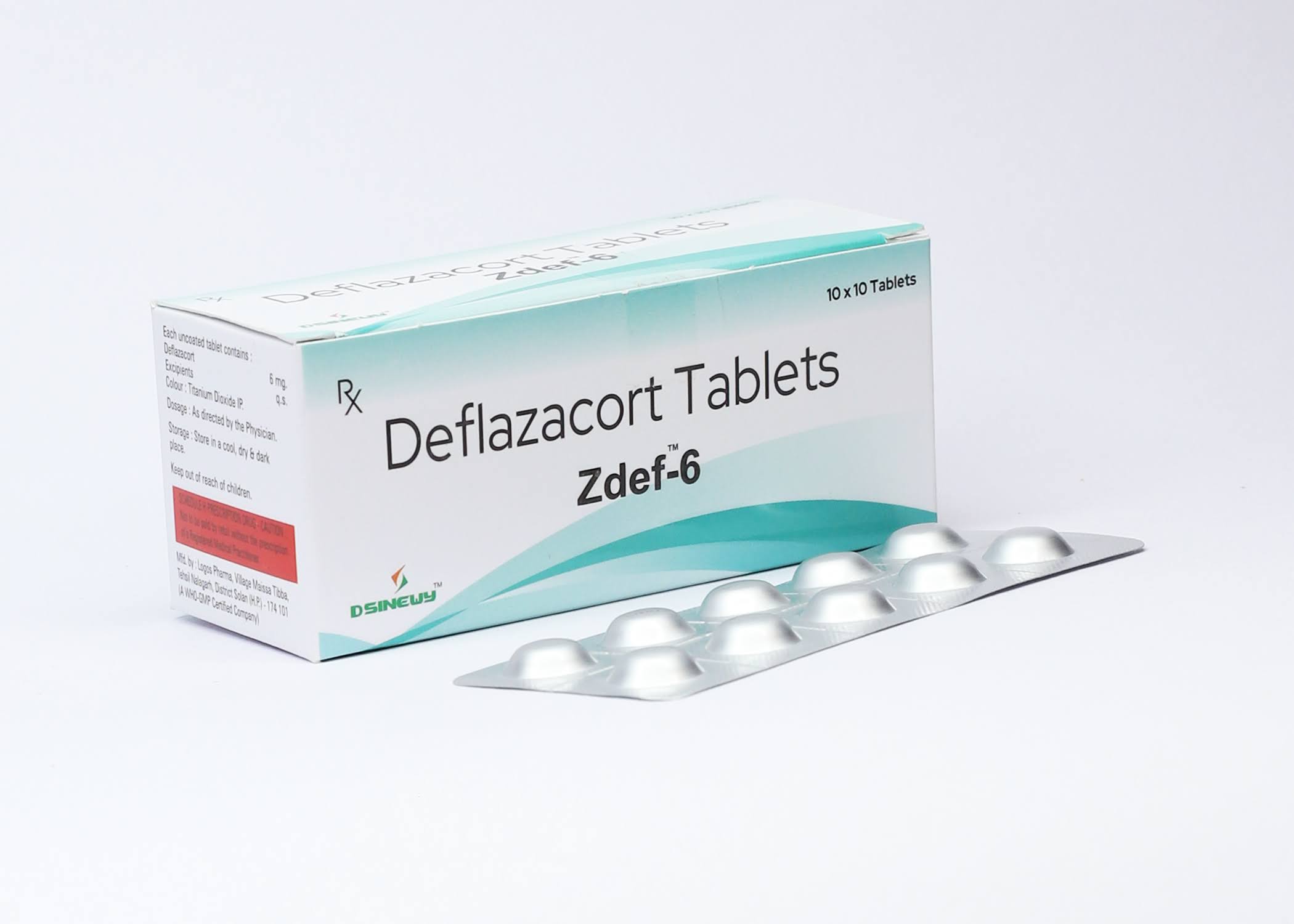 Zdef-6 deflazacort tablets box with blister pack